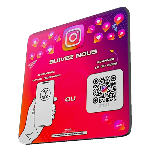Plaque NFC Instagram Turbo Marketing